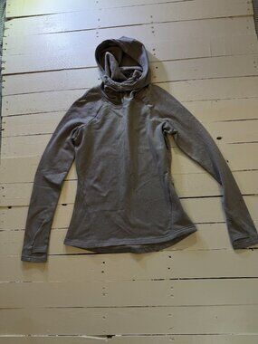 Mondetta Women's Gray Hooded Athletic Pullover Long Sleeve Top Size XS